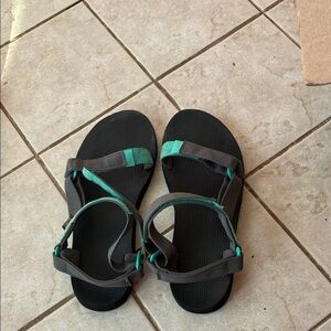 Teva Black and Teal Outdoor Sandals
